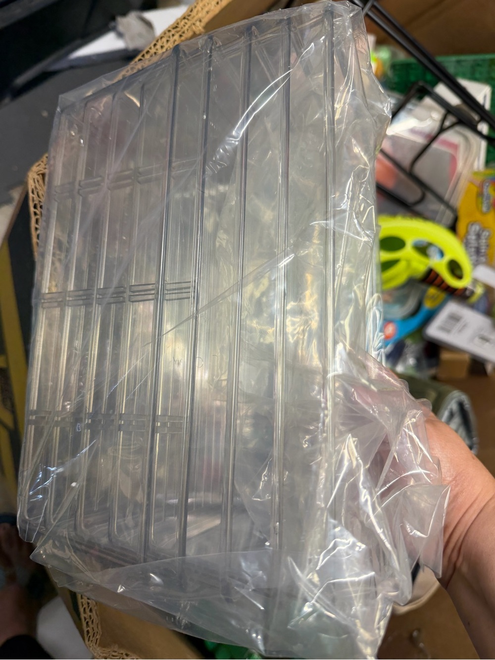 Clear Plastic Storage Organizer - Multi-Compartment for refrigerator